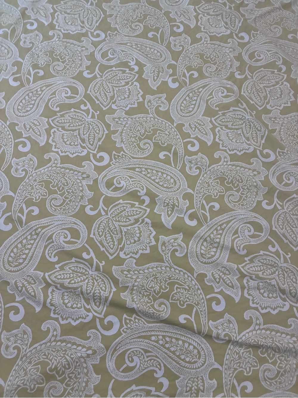 3 Piece Pottery Barn Duvet Set Green Paisley King Boho Vintage - Picture 3 of 11